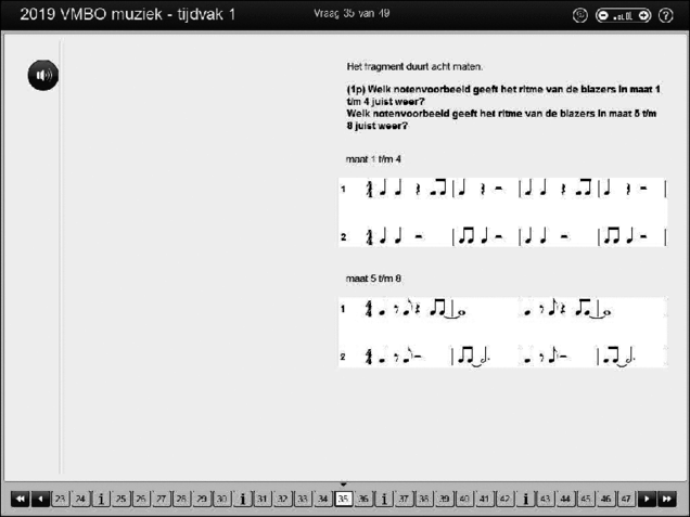 Opgaven examen VMBO GLTL muziek 2019, tijdvak 1. Pagina 44