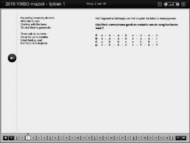 Opgaven examen VMBO GLTL muziek 2019, tijdvak 1. Pagina 6