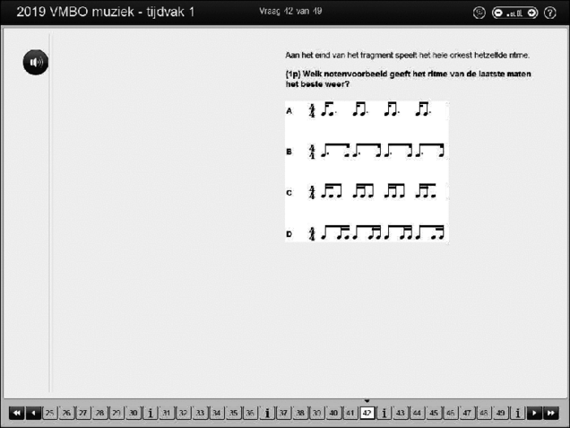 Opgaven examen VMBO GLTL muziek 2019, tijdvak 1. Pagina 52