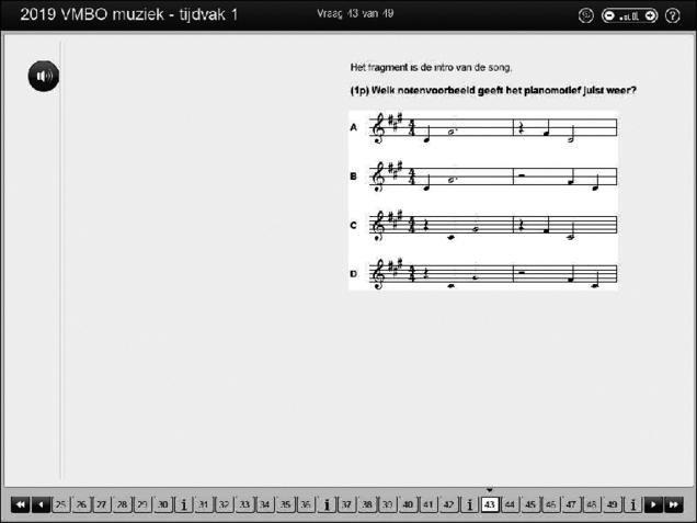 Opgaven examen VMBO GLTL muziek 2019, tijdvak 1. Pagina 54