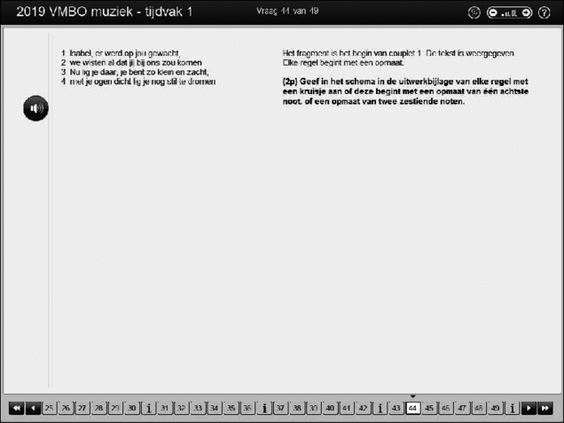 Opgaven examen VMBO GLTL muziek 2019, tijdvak 1. Pagina 55