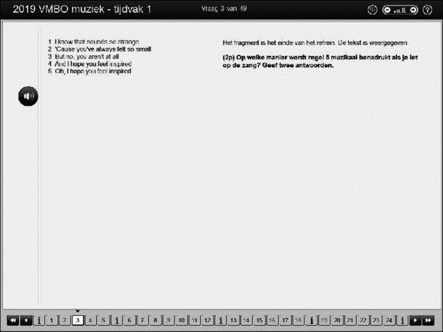 Opgaven examen VMBO GLTL muziek 2019, tijdvak 1. Pagina 7