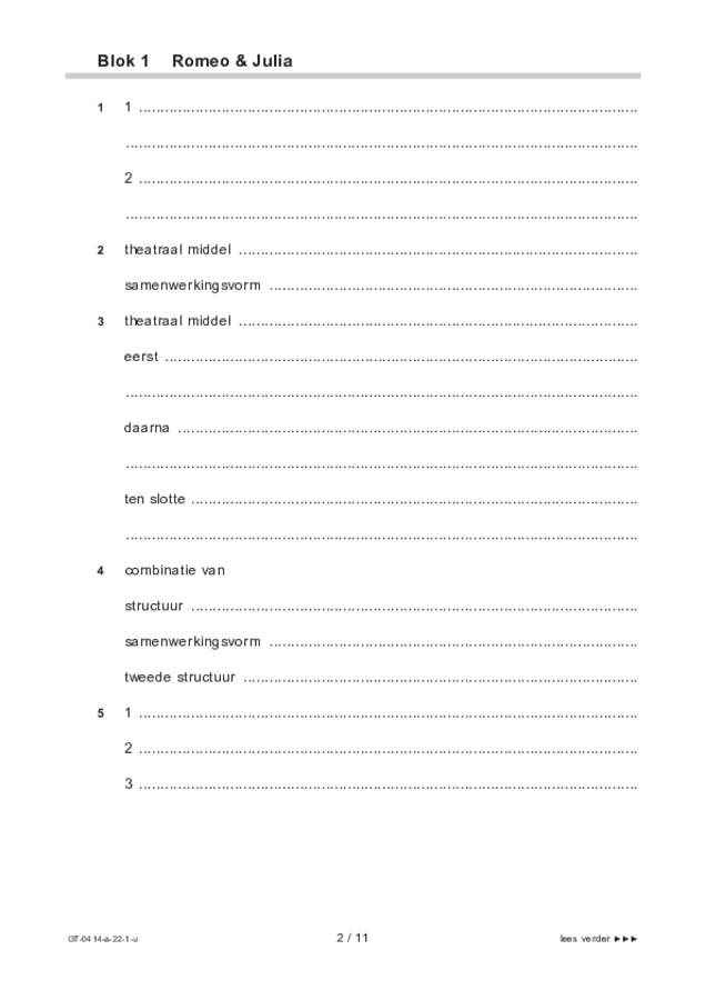 Uitwerkbijlage examen VMBO GLTL dans 2022, tijdvak 1. Pagina 2