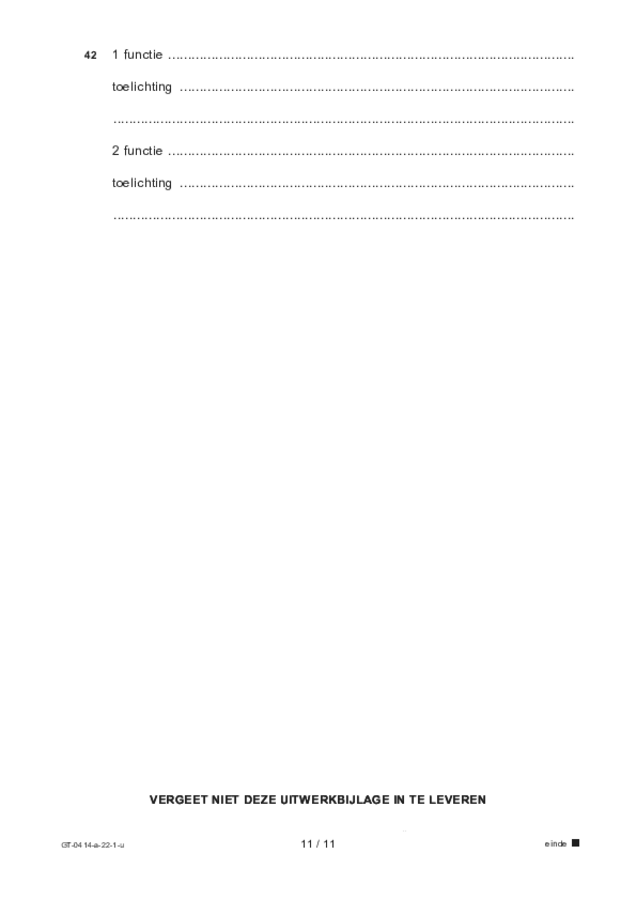 Uitwerkbijlage examen VMBO GLTL dans 2022, tijdvak 1. Pagina 11