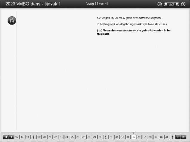 Opgaven examen VMBO GLTL dans 2023, tijdvak 1. Pagina 41