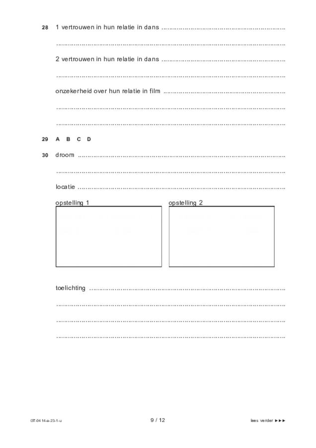 Uitwerkbijlage examen VMBO GLTL dans 2023, tijdvak 1. Pagina 9