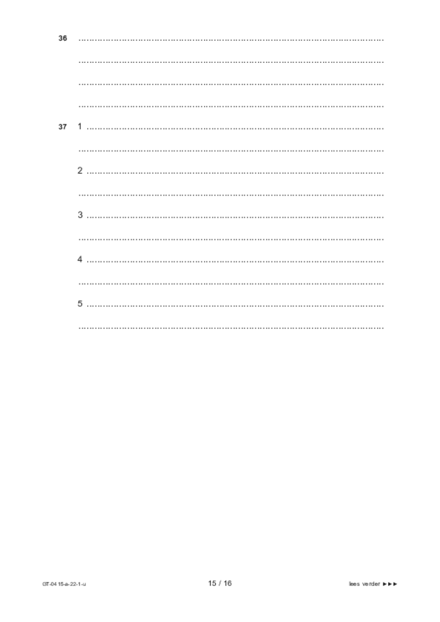 Uitwerkbijlage examen VMBO GLTL drama 2022, tijdvak 1. Pagina 15