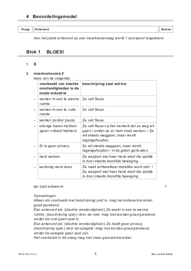 Correctievoorschrift examen VMBO GLTL drama 2022, tijdvak 2. Pagina 5