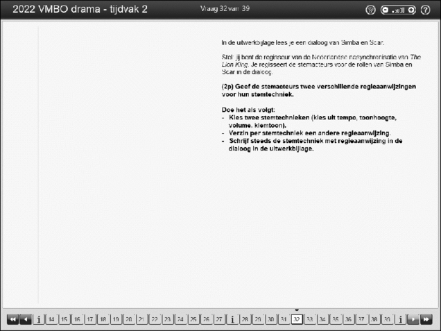 Opgaven examen VMBO GLTL drama 2022, tijdvak 2. Pagina 38