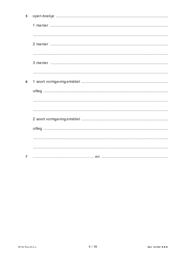 Uitwerkbijlage examen VMBO GLTL drama 2022, tijdvak 2. Pagina 4