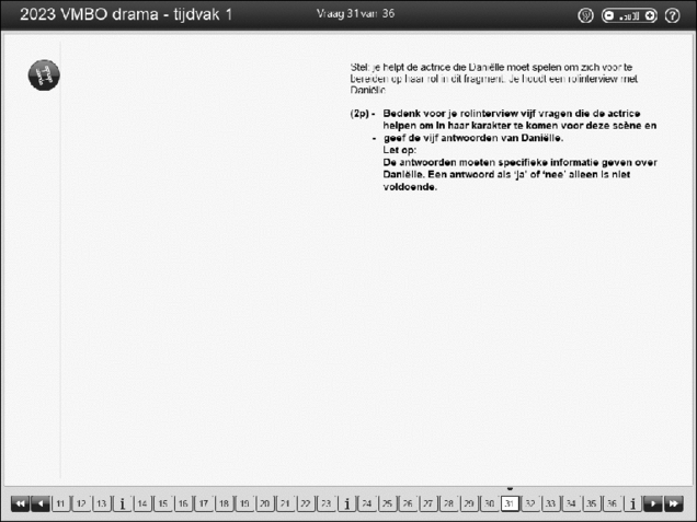 Opgaven examen VMBO GLTL drama 2023, tijdvak 1. Pagina 36