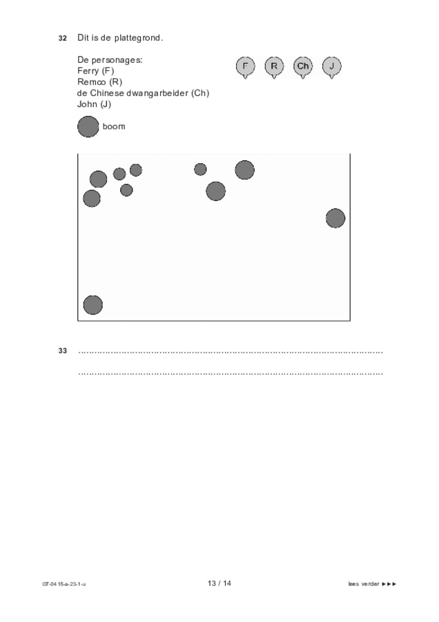 Uitwerkbijlage examen VMBO GLTL drama 2023, tijdvak 1. Pagina 13