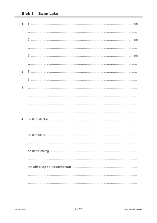 Uitwerkbijlage examen VMBO GLTL drama 2023, tijdvak 2. Pagina 2