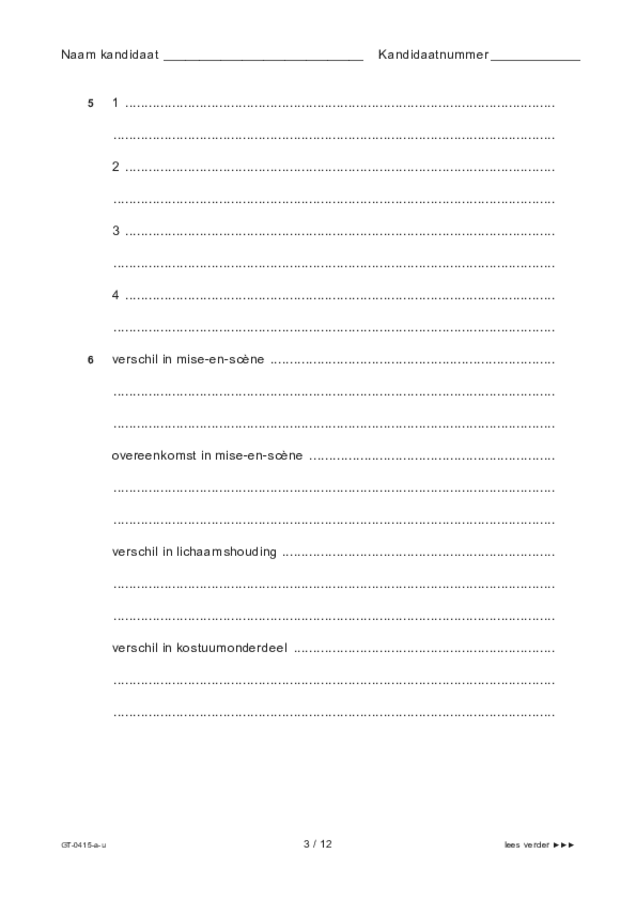 Uitwerkbijlage examen VMBO GLTL drama 2023, tijdvak 2. Pagina 3