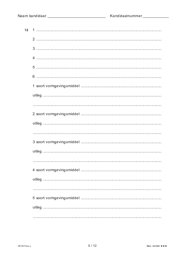 Uitwerkbijlage examen VMBO GLTL drama 2023, tijdvak 2. Pagina 5