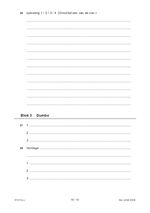 Uitwerkbijlage examen VMBO GLTL drama 2023, tijdvak 2. Pagina 10