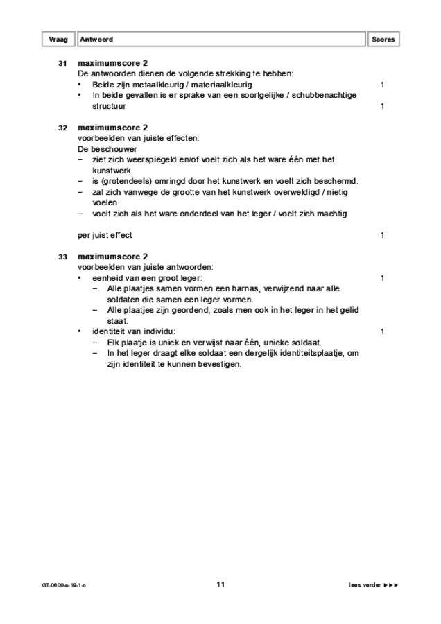 Correctievoorschrift examen VMBO GLTL beeldende vakken 2019, tijdvak 1. Pagina 11
