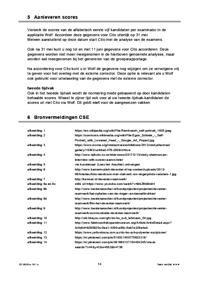 Correctievoorschrift examen VMBO GLTL beeldende vakken 2019, tijdvak 1. Pagina 14