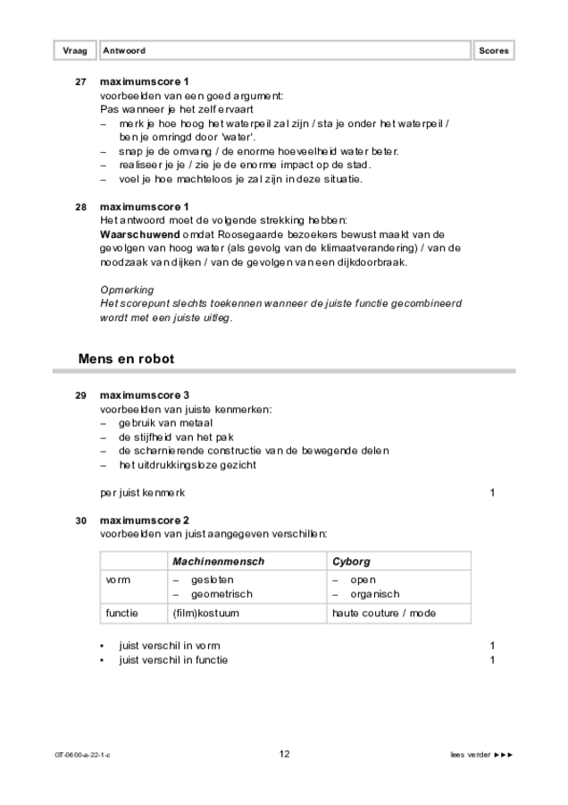 Correctievoorschrift examen VMBO GLTL beeldende vakken 2022, tijdvak 1. Pagina 12