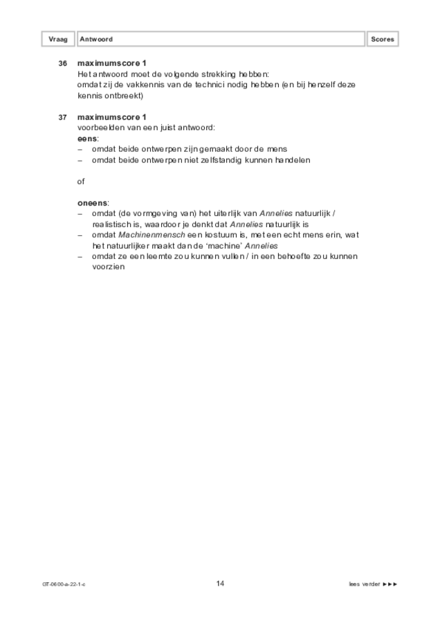 Correctievoorschrift examen VMBO GLTL beeldende vakken 2022, tijdvak 1. Pagina 14