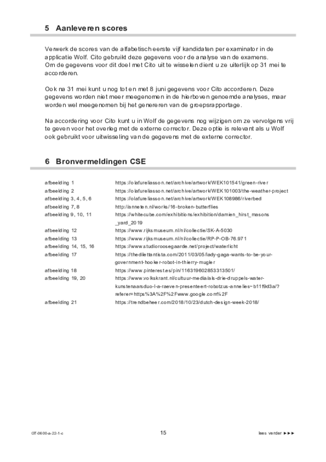 Correctievoorschrift examen VMBO GLTL beeldende vakken 2022, tijdvak 1. Pagina 15