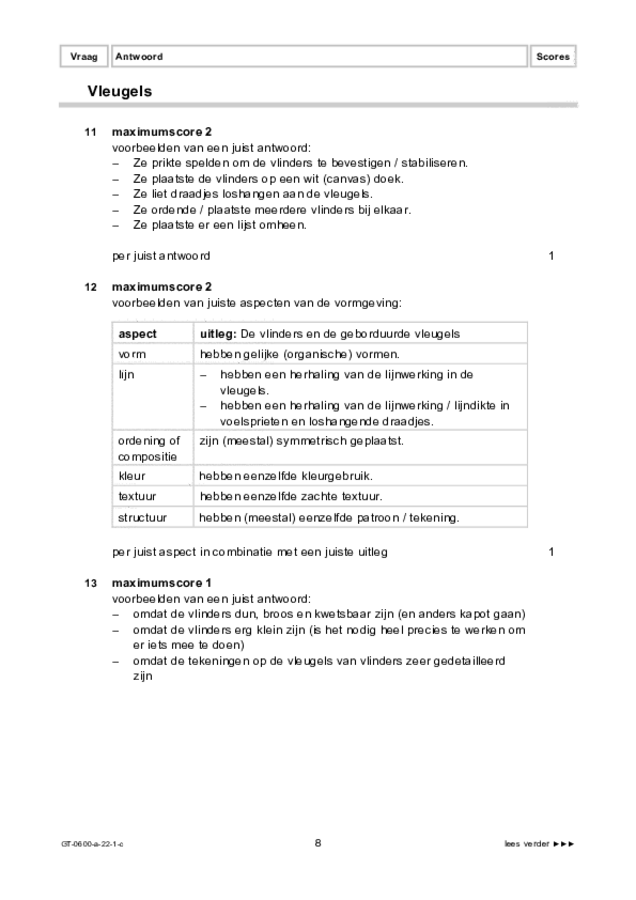 Correctievoorschrift examen VMBO GLTL beeldende vakken 2022, tijdvak 1. Pagina 8