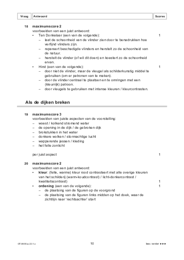 Correctievoorschrift examen VMBO GLTL beeldende vakken 2022, tijdvak 1. Pagina 10