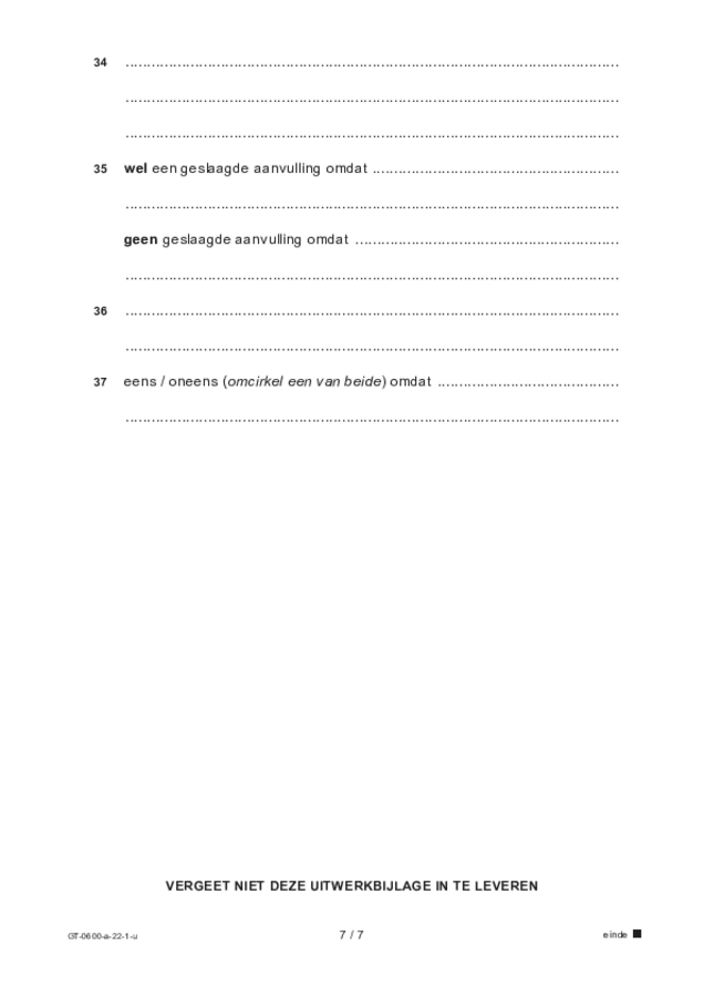 Uitwerkbijlage examen VMBO GLTL beeldende vakken 2022, tijdvak 1. Pagina 7