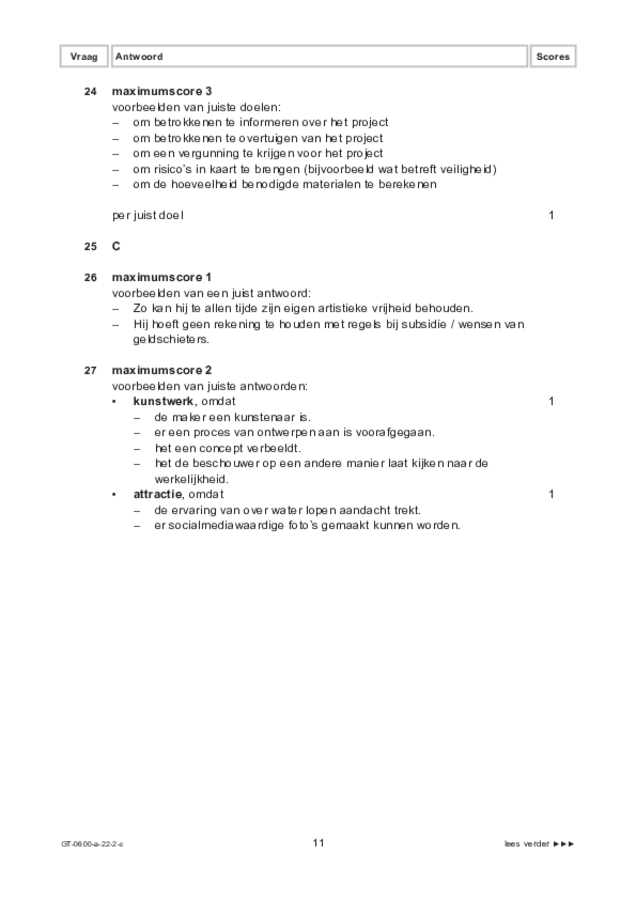 Correctievoorschrift examen VMBO GLTL beeldende vakken 2022, tijdvak 2. Pagina 11