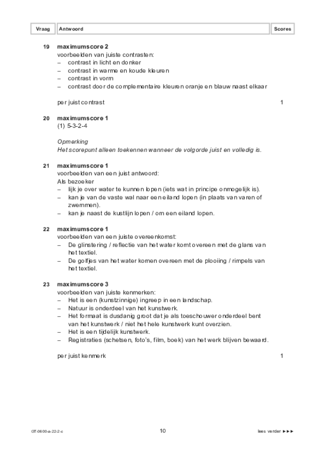 Correctievoorschrift examen VMBO GLTL beeldende vakken 2022, tijdvak 2. Pagina 10