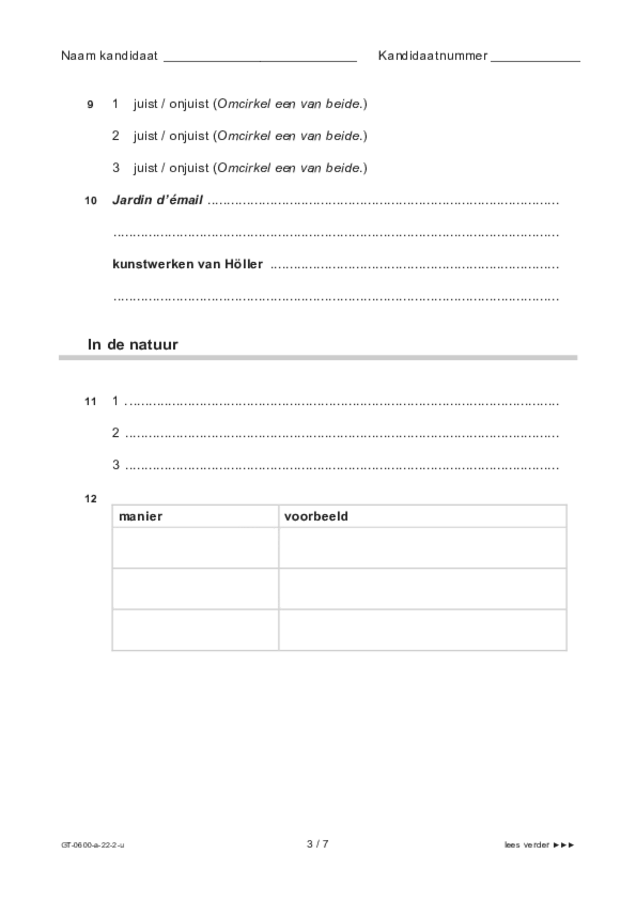 Uitwerkbijlage examen VMBO GLTL beeldende vakken 2022, tijdvak 2. Pagina 3