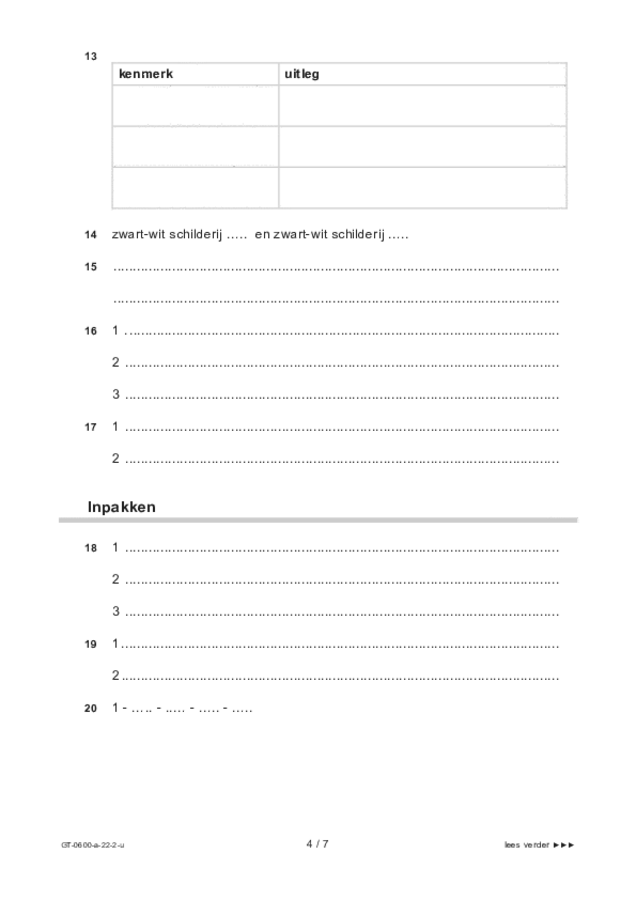 Uitwerkbijlage examen VMBO GLTL beeldende vakken 2022, tijdvak 2. Pagina 4