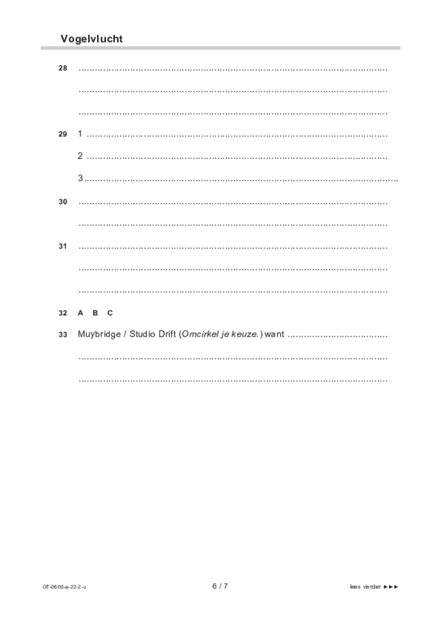 Uitwerkbijlage examen VMBO GLTL beeldende vakken 2022, tijdvak 2. Pagina 6