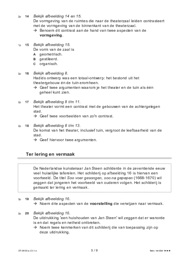 Opgaven examen VMBO GLTL beeldende vakken 2023, tijdvak 1. Pagina 5