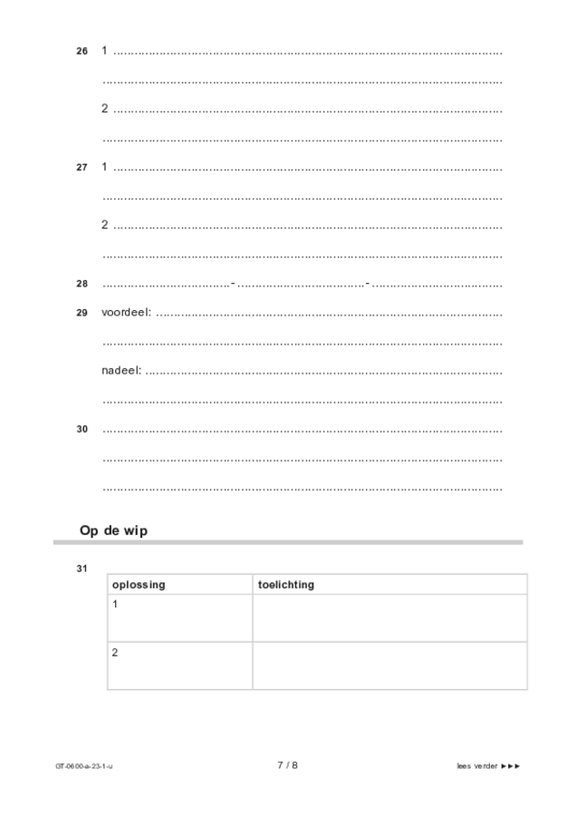 Uitwerkbijlage examen VMBO GLTL beeldende vakken 2023, tijdvak 1. Pagina 7