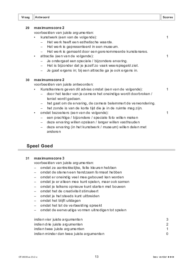 Correctievoorschrift examen VMBO GLTL beeldende vakken 2023, tijdvak 2. Pagina 13