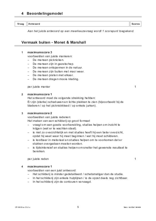 Correctievoorschrift examen VMBO GLTL beeldende vakken 2023, tijdvak 2. Pagina 5