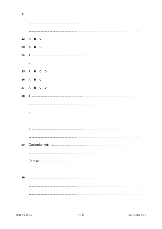 Uitwerkbijlage examen VMBO GLTL Fries 2023, tijdvak 1. Pagina 4
