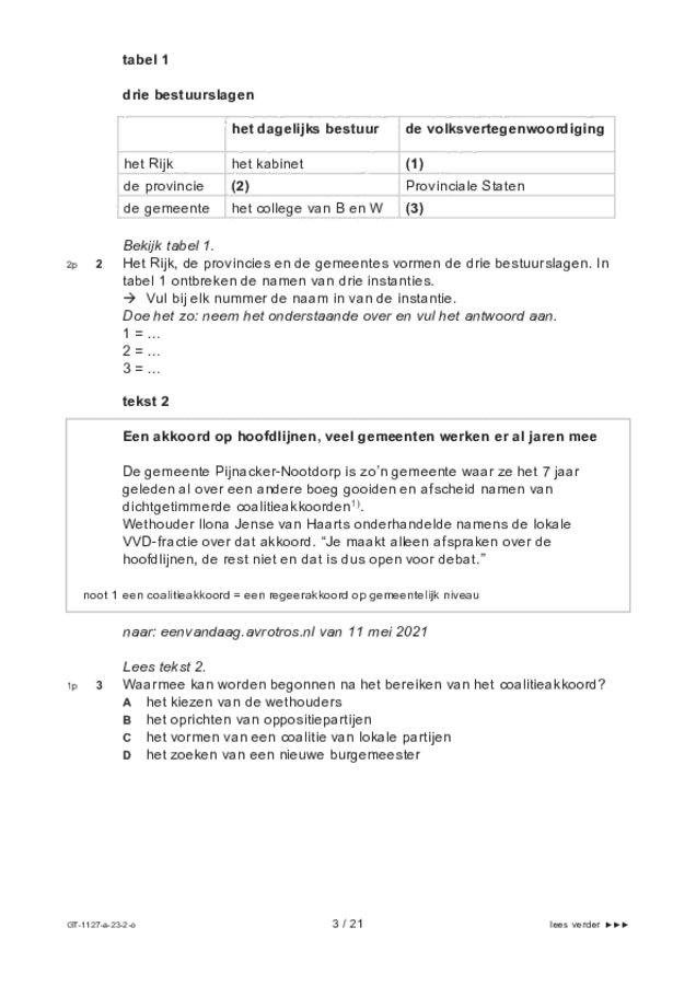 Opgaven examen VMBO GLTL maatschappijleer 2 2023, tijdvak 2. Pagina 3