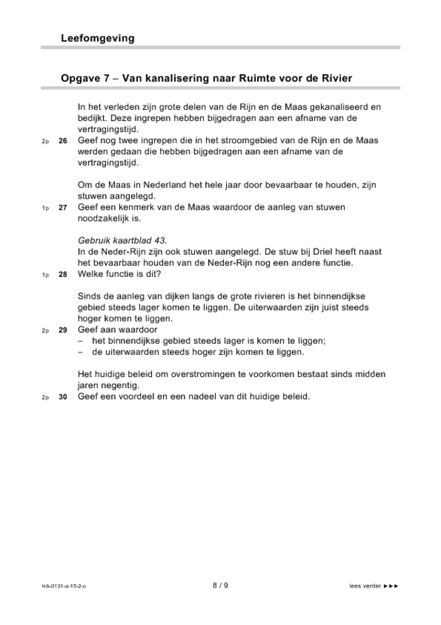 Opgaven examen HAVO aardrijkskunde 2015, tijdvak 2. Pagina 8