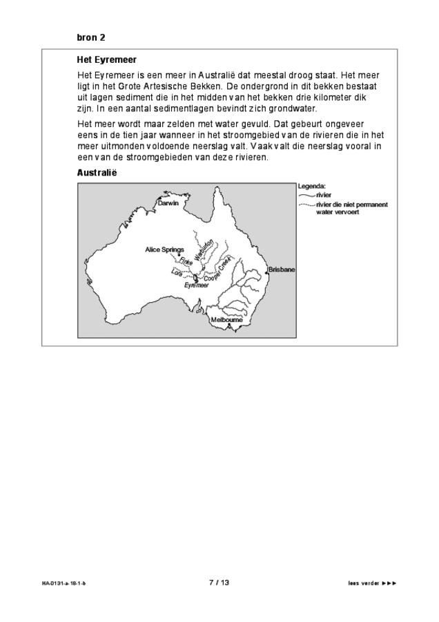 Bijlage examen HAVO aardrijkskunde 2018, tijdvak 1. Pagina 7