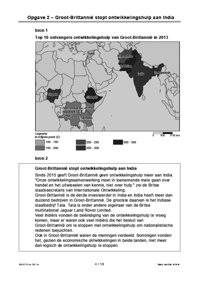 Bijlage examen HAVO aardrijkskunde 2019, tijdvak 1. Pagina 4