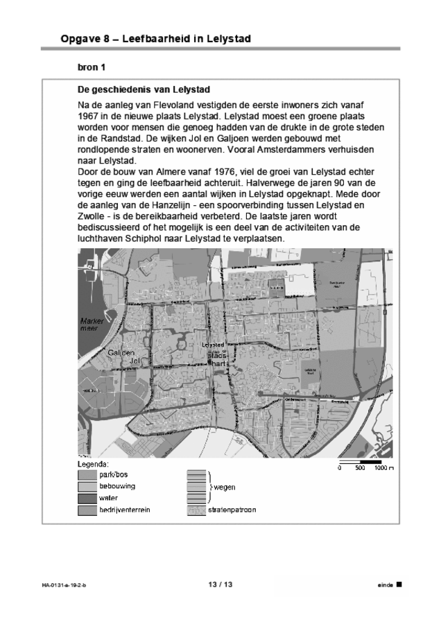 Bijlage examen HAVO aardrijkskunde 2019, tijdvak 2. Pagina 13