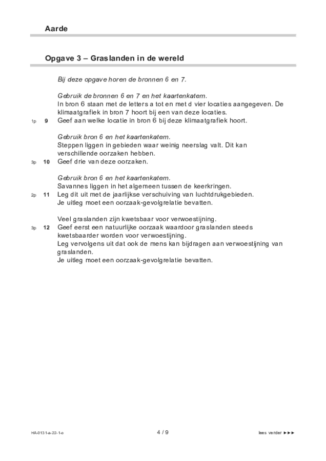 Opgaven examen HAVO aardrijkskunde 2022, tijdvak 1. Pagina 4