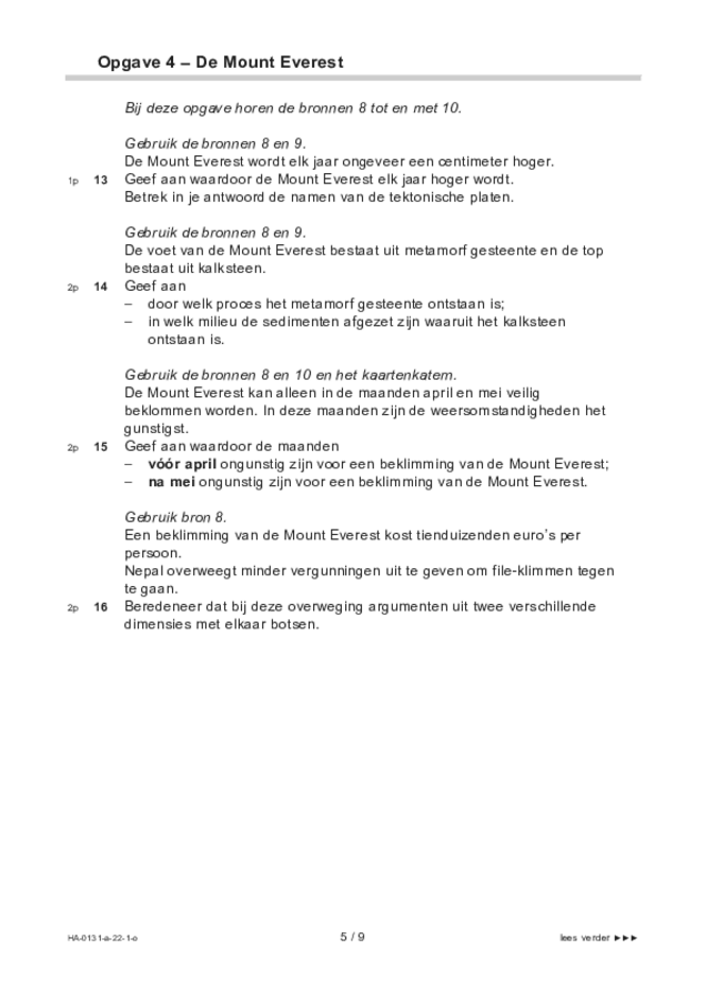 Opgaven examen HAVO aardrijkskunde 2022, tijdvak 1. Pagina 5