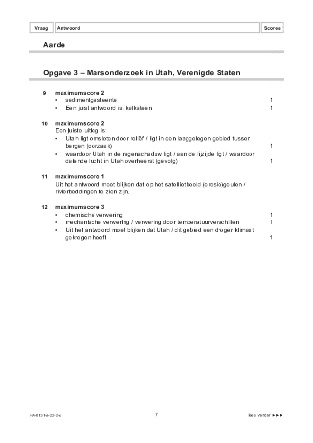 Correctievoorschrift examen HAVO aardrijkskunde 2022, tijdvak 2. Pagina 7