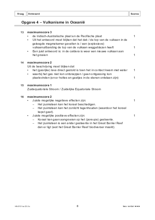 Correctievoorschrift examen HAVO aardrijkskunde 2022, tijdvak 2. Pagina 8