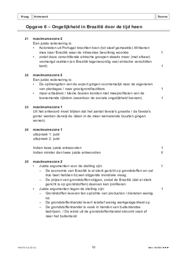 Correctievoorschrift examen HAVO aardrijkskunde 2022, tijdvak 2. Pagina 10