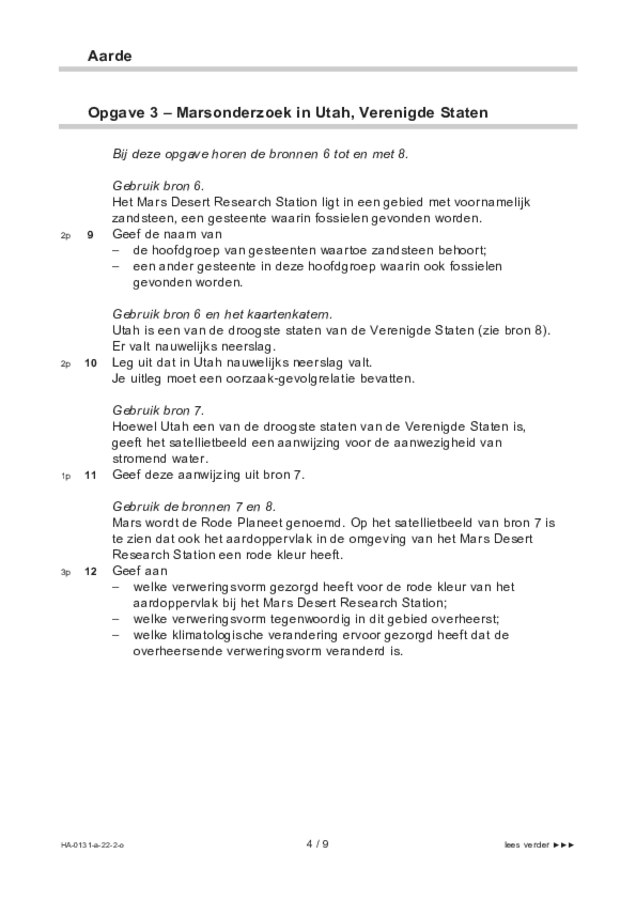 Opgaven examen HAVO aardrijkskunde 2022, tijdvak 2. Pagina 4