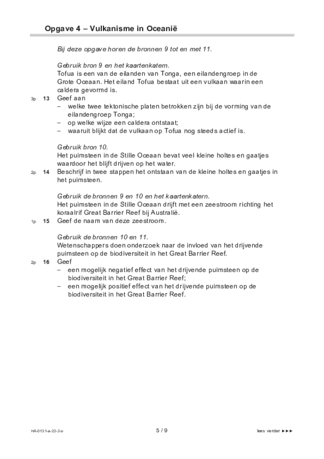 Opgaven examen HAVO aardrijkskunde 2022, tijdvak 2. Pagina 5